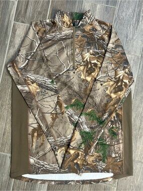 Field & Stream Realtree Camo Quarter Zip Pullover, Men’s Size Medium